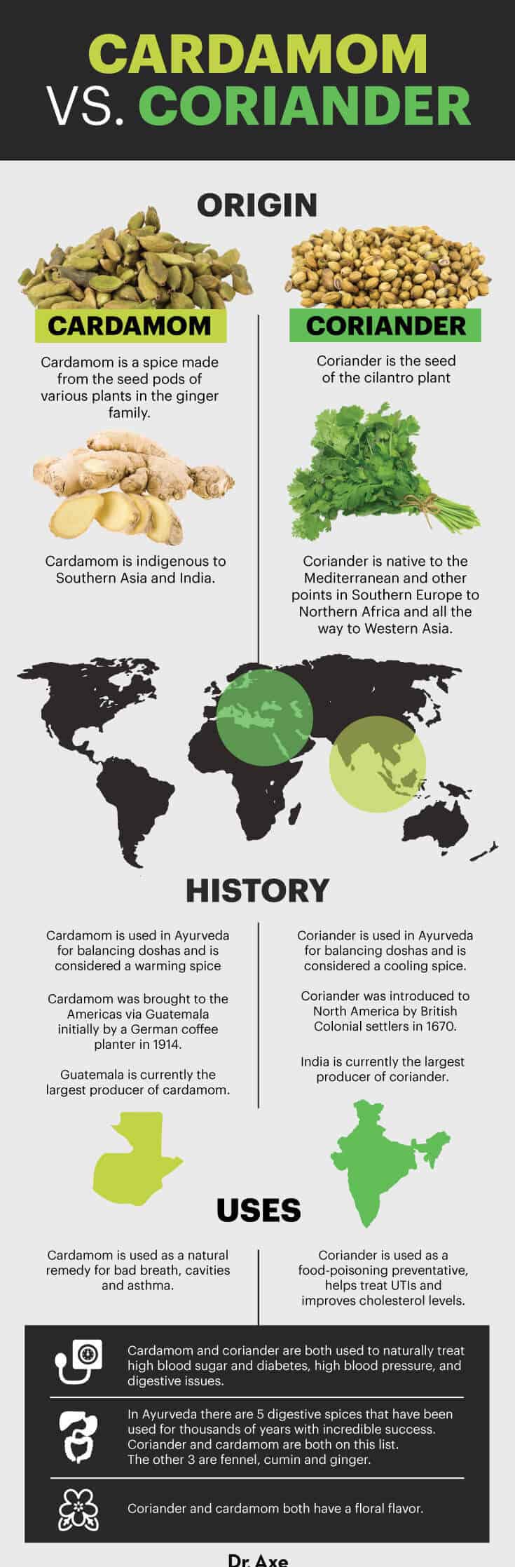 Cardamome contre coriandre - Dr. Axe